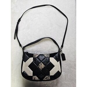 Coach Canyon Quilt Chelsea Exotic Embossed Leather Shoulder Crossbody 38296